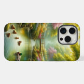 Frühlingshai mit Enten/Blume iPhone Hülle (Rückseite (Horizontal))