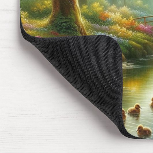 Frühlingshai mit Enten/Blume Mousepad (Ecke)
