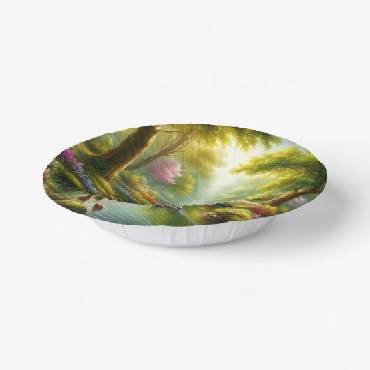 Frühlingshai mit Enten/Blume Pappteller (Gewinkelt)