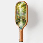 Frühlingshai mit Enten/Blume Pickleball Schläger (Links)