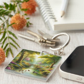 Frühlingshai mit Enten/Blume Schlüsselanhänger (Vorderseite rechts)