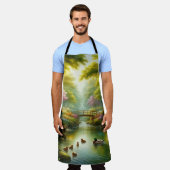 Frühlingshai mit Enten/Blume Schürze (Getragen)