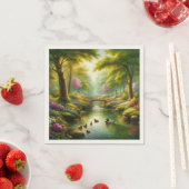 Frühlingshai mit Enten/Blume Serviette (Beispiel)