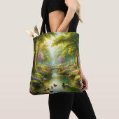 Frühlingshai mit Enten/Blume Tasche (Von Nahem)