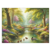 Frühlingshai mit Enten/Blume Tischdecke (Vorderseite (Horizontal))