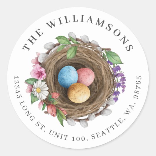 Frühlingshai Runder Aufkleber (Vorderseite)