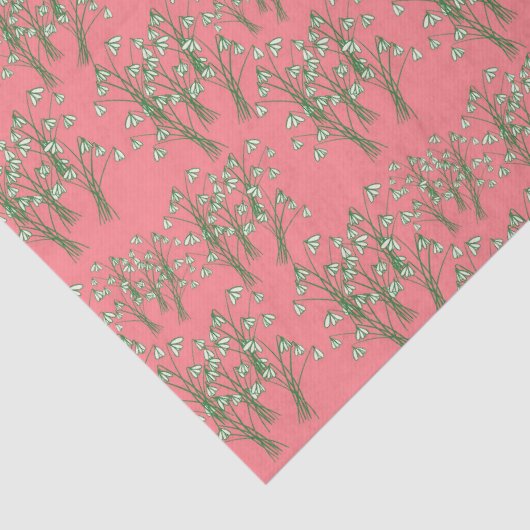 Frühlingshändler auf Korallenrosa Seidenpapier (Detail)