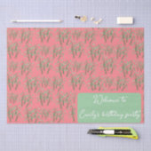 Frühlingshändler auf Korallenrosa Seidenpapier (Handwerk)