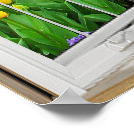 Frühlingshardfenster Illusion Poster (Ecke)