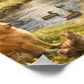 Frühlingsharmonie am Fluss Poster (Ecke)