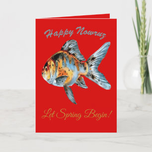 Frühlingsharmonie Frohes Nowruz Fisch Karte