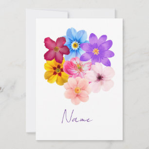 Frühlingsharmonie - Gemischter Wasserfarben-Blumen Einladung