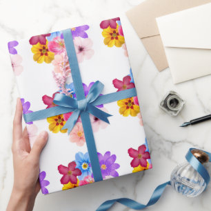 Frühlingsharmonie - Gemischter Wasserfarben-Blumen Geschenkpapier