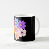 Frühlingsharmonie - Gemischter Wasserfarben-Blumen Kaffeetasse (VorderseiteRechts)