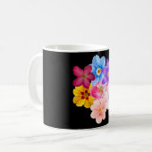 Frühlingsharmonie - Gemischter Wasserfarben-Blumen Kaffeetasse (Vorderseite Links)