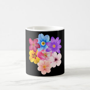 Frühlingsharmonie - Gemischter Wasserfarben-Blumen Kaffeetasse