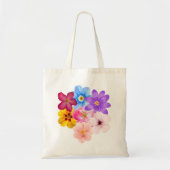 Frühlingsharmonie - Gemischter Wasserfarben-Blumen Tragetasche (Vorne)