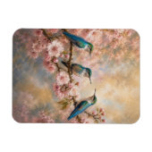 Frühlingsharmonie, Kolibris unter Kirschblüten Magnet (Horizontal)