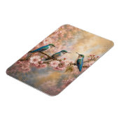 Frühlingsharmonie, Kolibris unter Kirschblüten Magnet (Linke Seite)