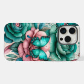 Frühlingsharmonie: Schmetterling und Blumen iPhone Hülle (Rückseite (Horizontal))