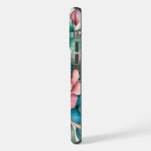 Frühlingsharmonie: Schmetterling und Blumen iPhone Hülle (Linke Seite)