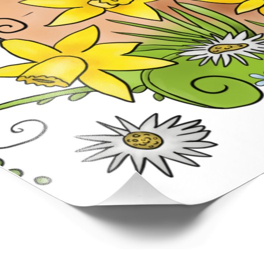 Frühlingshase  fotodruck (Ecke)