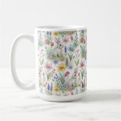 Frühlingshase-Gartenmuster Kaffeetasse (Links)