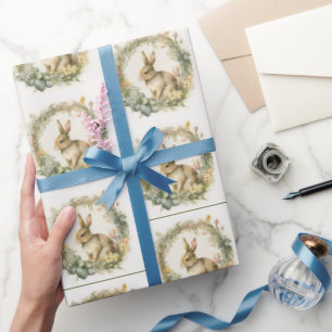 Frühlingshase im Kraut Geschenkpapier