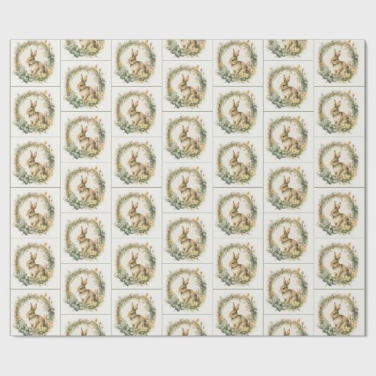Frühlingshase im Kraut Geschenkpapier (Flach)