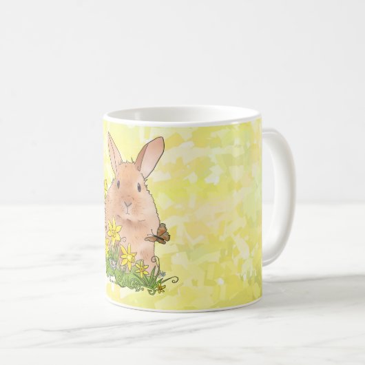 Frühlingshase Kaffeetasse (VorderseiteRechts)