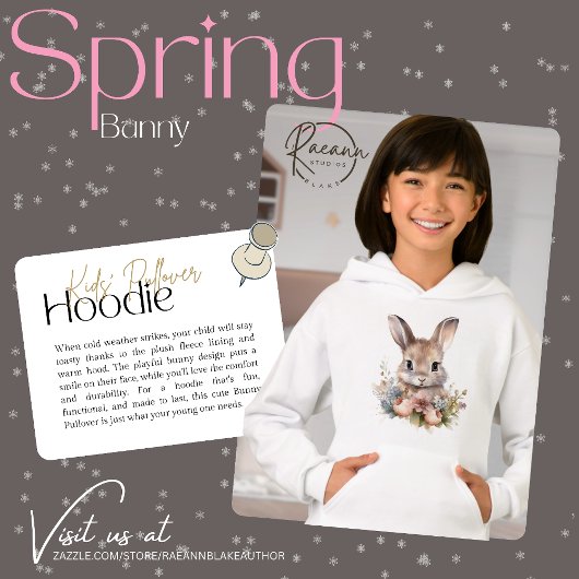 Frühlingshase Kinder Pullover Hoodie