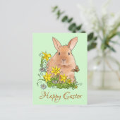 Frühlingshase Postkarte (Stehend Vorderseite)