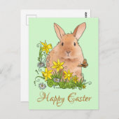 Frühlingshase Postkarte (Vorne/Hinten)