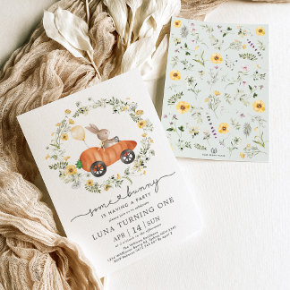 Frühlingshase Wildblume Kraut Ostern Geburtstag Einladung