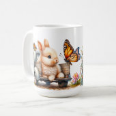 Frühlingshasen #4 Keramikbecher Kaffeetasse (Vorderseite Links)