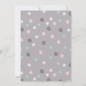 Frühlingshasen Blütendusche Kinderdusche Einladung (Rückseite)