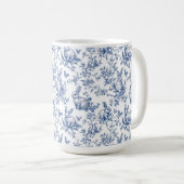 Frühlingshasen Chinoiserie Muster Kaffeetasse (VorderseiteRechts)