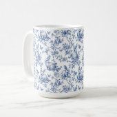 Frühlingshasen Chinoiserie Muster Kaffeetasse (Vorderseite Links)