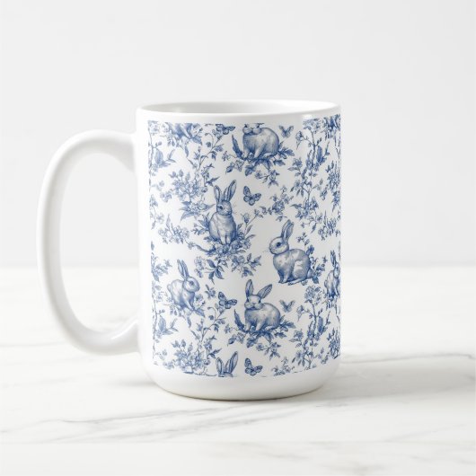 Frühlingshasen Chinoiserie Muster Kaffeetasse (Links)