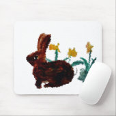 Frühlingshasen Daffodie Art Mousepad (Mit Mouse)