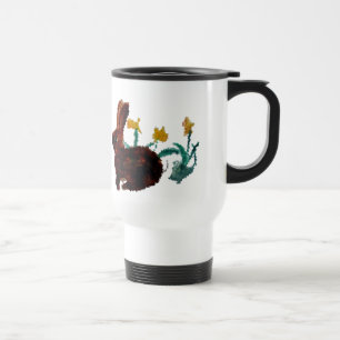 Frühlingshasen Daffodie Art Reisebecher