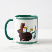Frühlingshasen Daffodie Art Tasse (Links)