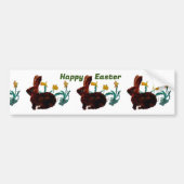 Frühlingshasen Daffodil Happy Oaster Autoaufkleber (Vorne)