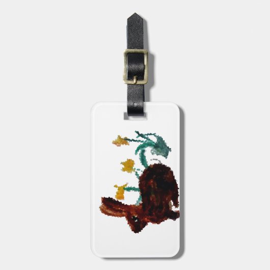 Frühlingshasen Gepäckanhänger (Vorderseite vertikal)