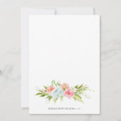 Frühlingshasen in Eierfloralgeschlecht Einladung (Rückseite)