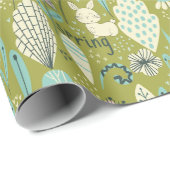 Frühlingshasen-Natur Geschenkpapier (Rolleneckpunkt)