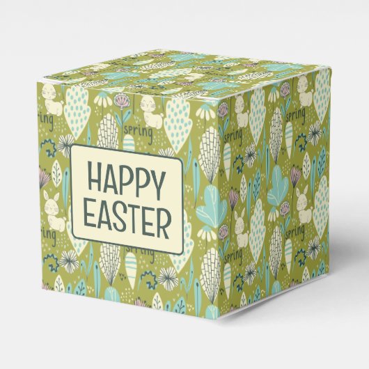 Frühlingshasen-Natur Geschenkschachtel (Vorderseite)