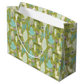 Frühlingshasen-Natur Große Geschenktüte (Rückseite Schrägansicht)