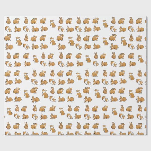 Frühlingshasen Osterbrot Geschenkpapier (Flach)