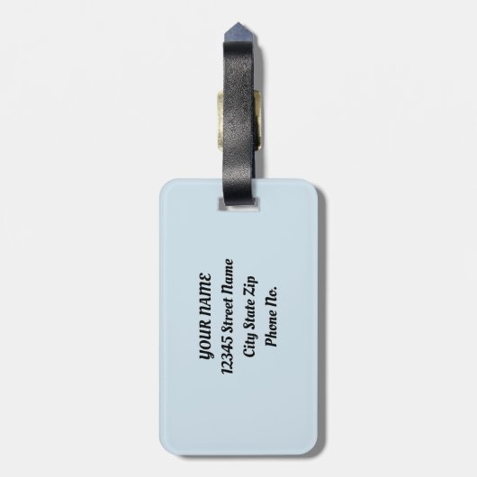 Frühlingshasen Wald Floral Gepäckanhänger (Rückseite vertikal)